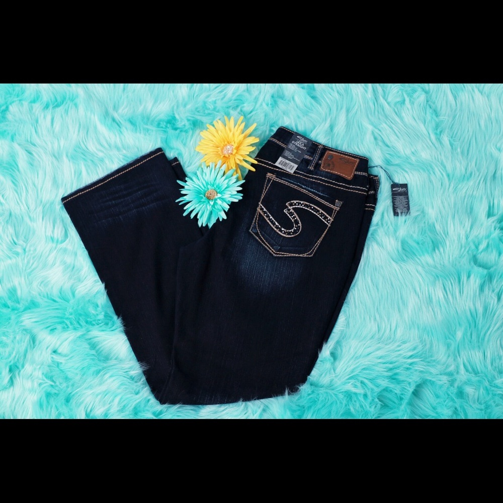 🆕 Silver Jeans Lola Straight Dark Wash Size 16